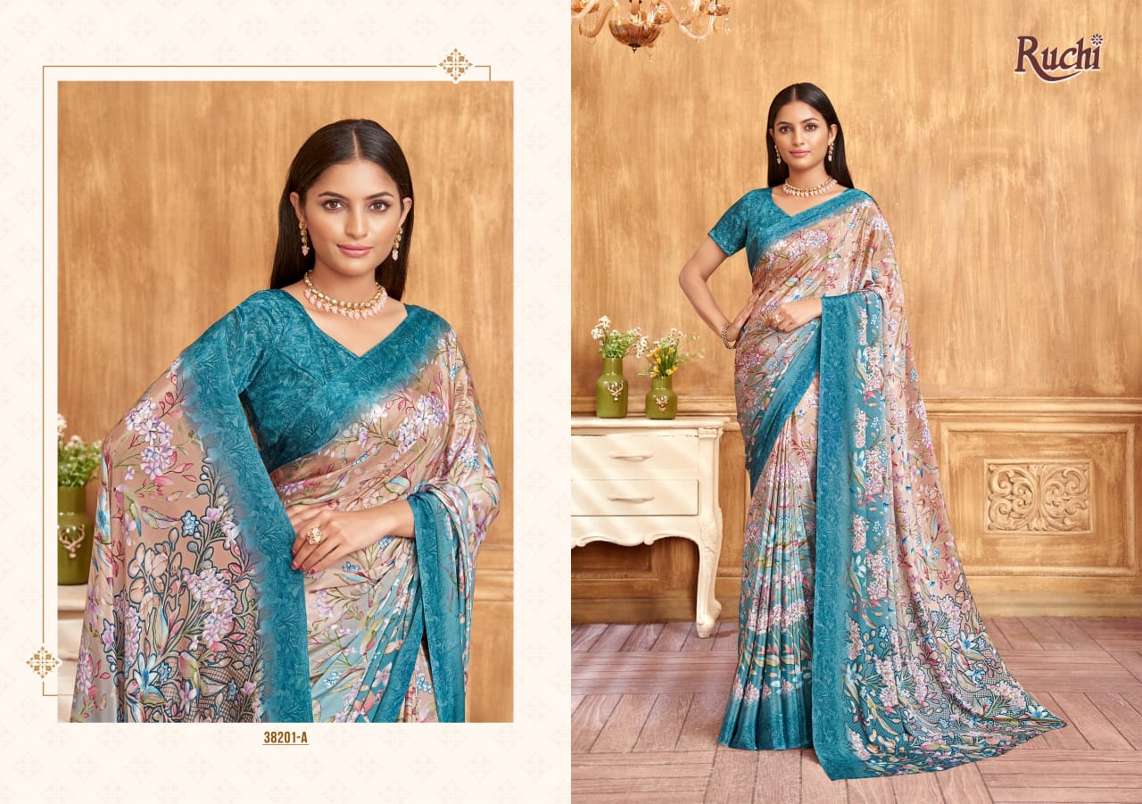 Vivanta Silk 39 By Ruchi Silk Crepe Printed Wholesale Sarees In India
